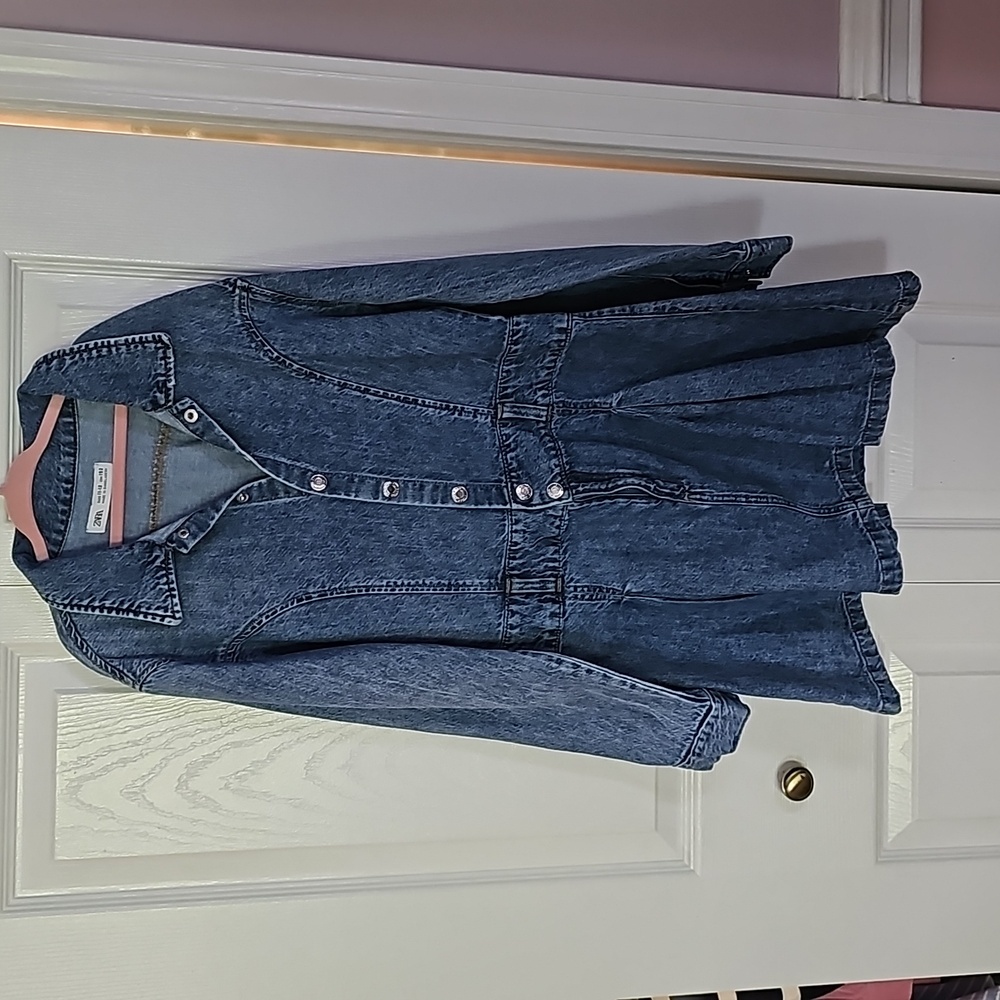 Zara girl jean dress, size 11-12, Blue